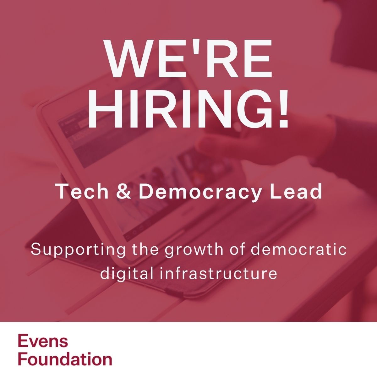 We're hiring: Tech & Democracy Lead