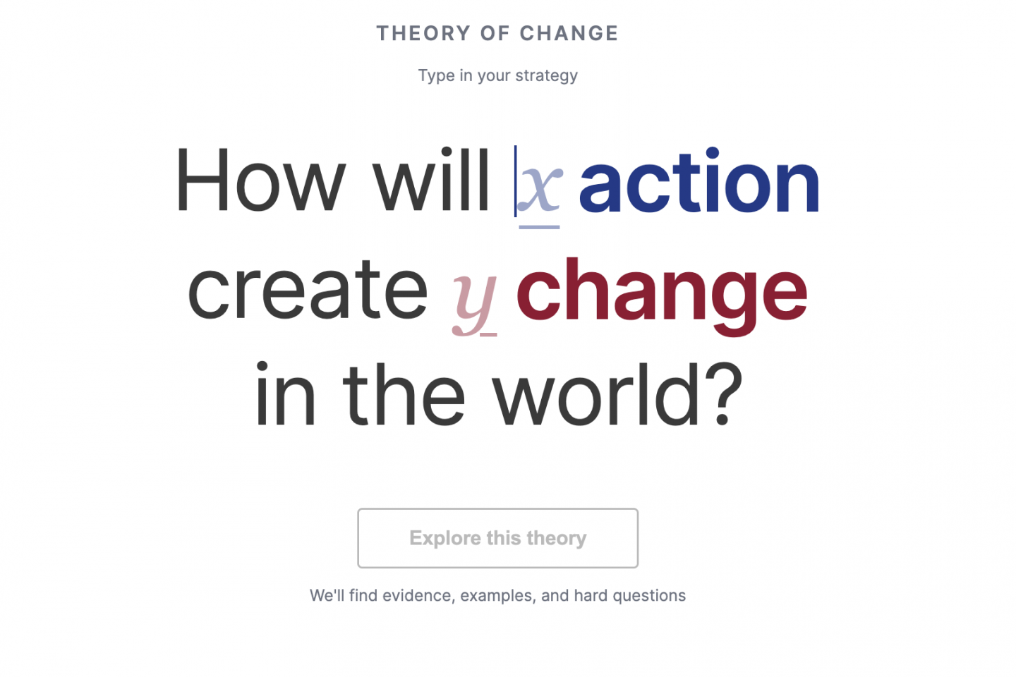 A still form the Theory of Change Explorer – an AI-powered tool helping Civil Society Organisations interrogate the logic behind their work
